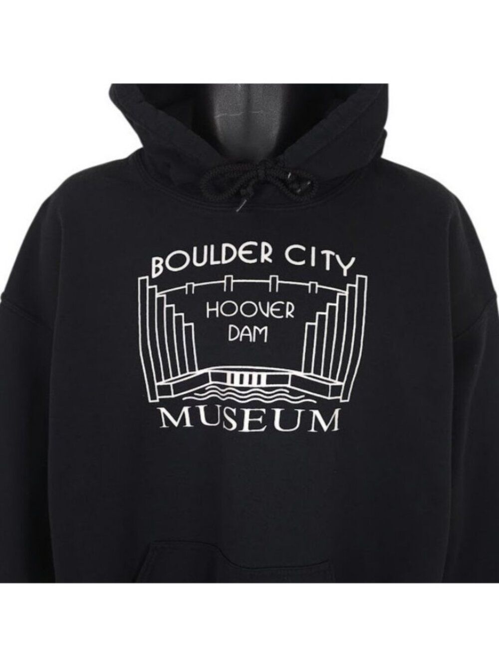 Boulder City Hoover Dam Museum Sweatshirt Hoodie Mens Size XL Black Destination